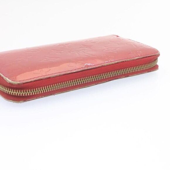 LOUIS VUITTON Monogram Vernis Zippy Wallet Long Wallet Red - Picture 4 of 15